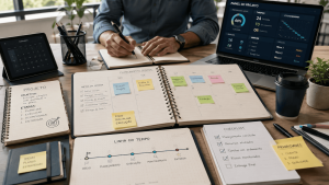 Como gerenciar projetos com agendas e cadernos